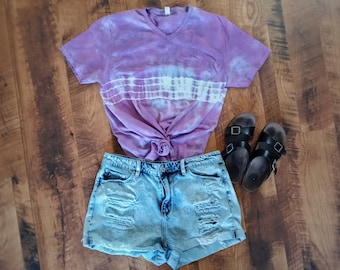 Womens Tie Dye Shirt | Boho Hippie Clothing for Women | Hand Dyed Top
