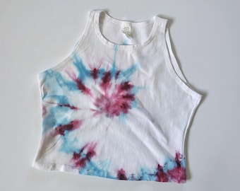 Womens Festival Clothing | Tie Dye Crop Top | Womens Yoga Tank