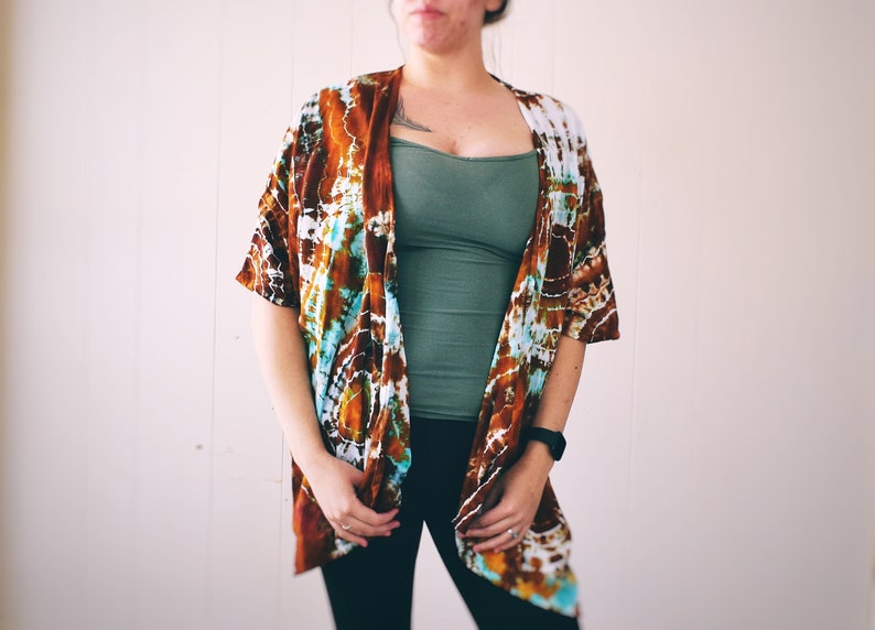 Tie Dye Kimono | Women's Festival Clothing | Tie Dye Shawl bild 2