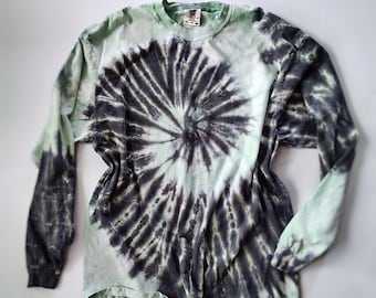 Ice Dyed Long Sleeve Shirt: Women's Vintage Tie Dye Fashion