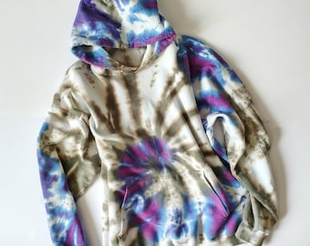 Tie Dye Hoodie Women | One of a Kind Hand Dyed Sweatshirt | Boho Slow Fashion Hoodie