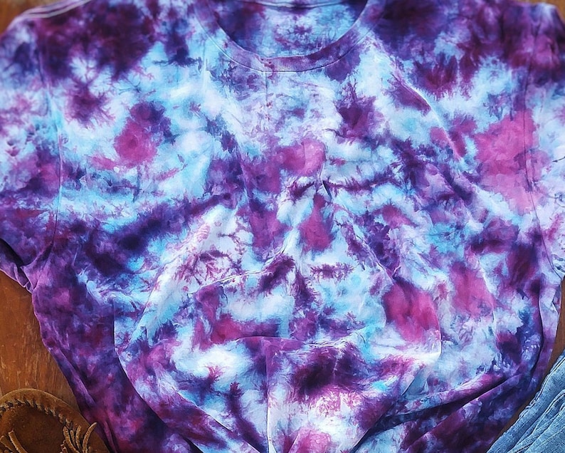 Tie Dye Shirt Women's Hippie Clothes Purple Tie Dye | Etsy
