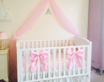 beautiful princess crib bow neutral baby bedding crib bedding faux silk crib cot bow baby girl bedding curtain tie back custom made - Baby Girl Bedding beautiful princess crib bow neutral baby bedding crib bedding faux silk crib cot bow baby girl bedding curtain tie back custom made - Baby Girl Bedding