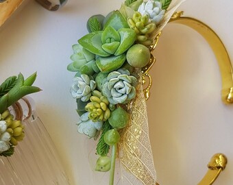 Living Succulent Bangle, Plantable Keepsake Jewelry, Boho Wedding