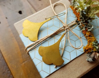 Ginkgo Leaf Earrings