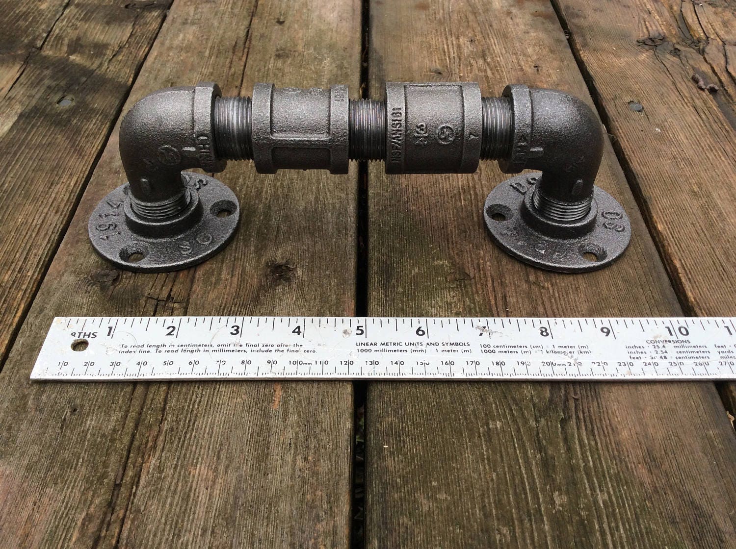 Industrial Door Pull Metal Pipe Drawer Pull FREE SHIPPING Etsy