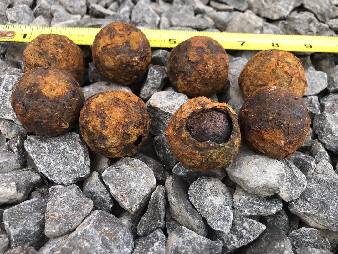 Cannonball Grapeshot Cannon Canister Shot 1812 Military Etsy
