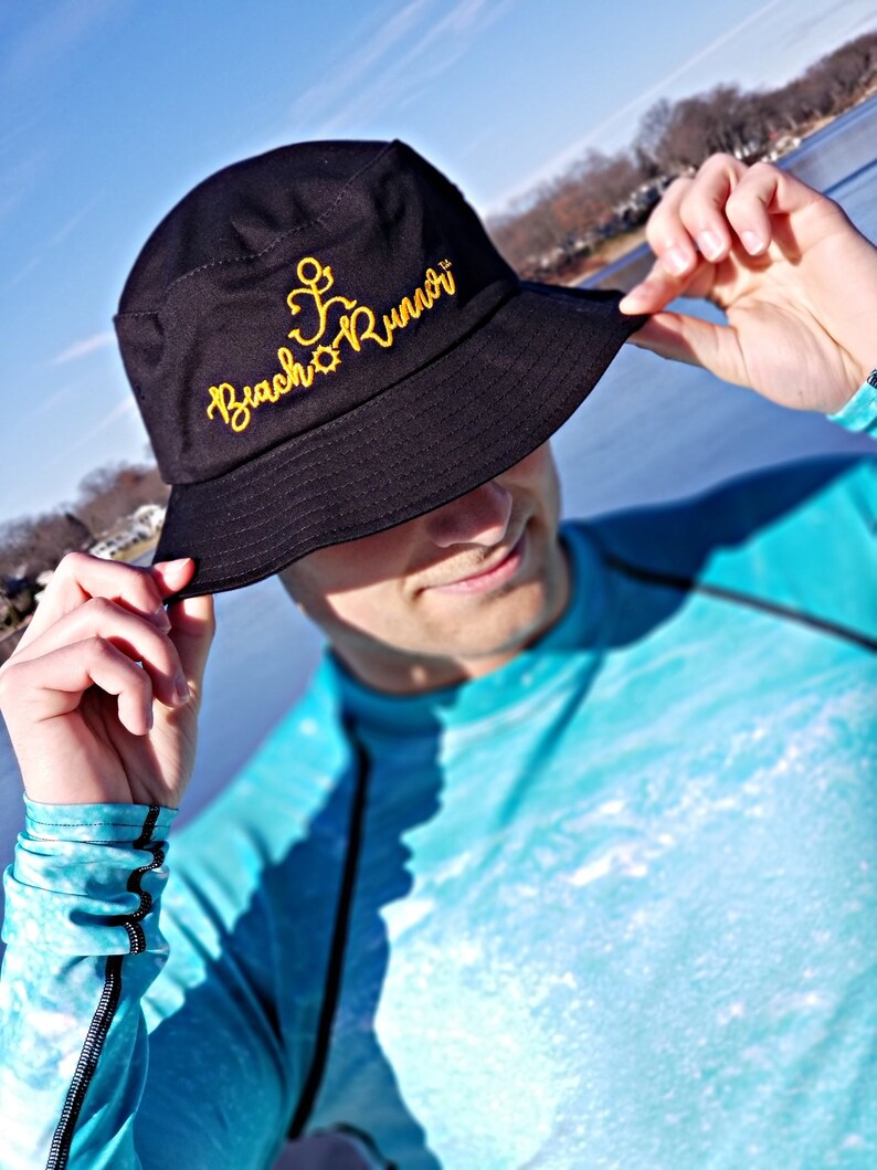 BUCKET HAT Black/maize Flexfit Cap one 