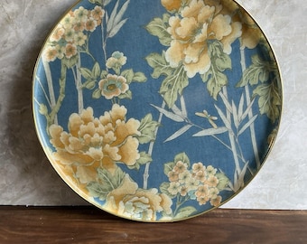 Vintage glasvezel dienblad uit het midden van de eeuw, 17 rond | MCM Retro | F4