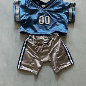 NFL Detroit LIONS Build a Bear Vintage Football Uniform Old LOGO Rare