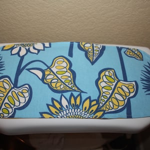 Toilet tank topper, toilet tank cover, bathroom decor, small table runner reversible.