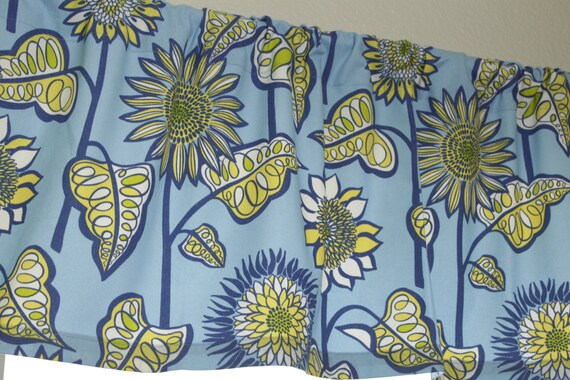 Valances Curtains Waverly Fabric Sunflowers Pattern 50 X Etsy