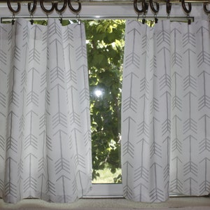 Cafe curtains, kitchen cafe curtains Home decor cotton white and grey colors.