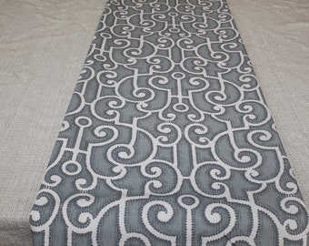 Table runners Premier Prints grey and white 72" x 12"