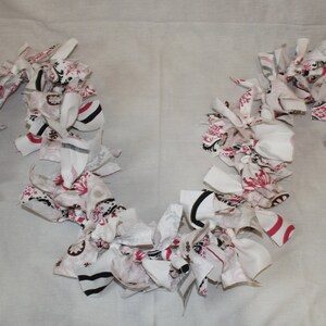 Rag country garland, nursery garland, baby shower garland, play room rag garland.