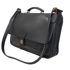 バッグ COACH 5180 Leather Satchel Shoulder Bag Coach Briefcase 5180 - Etsy