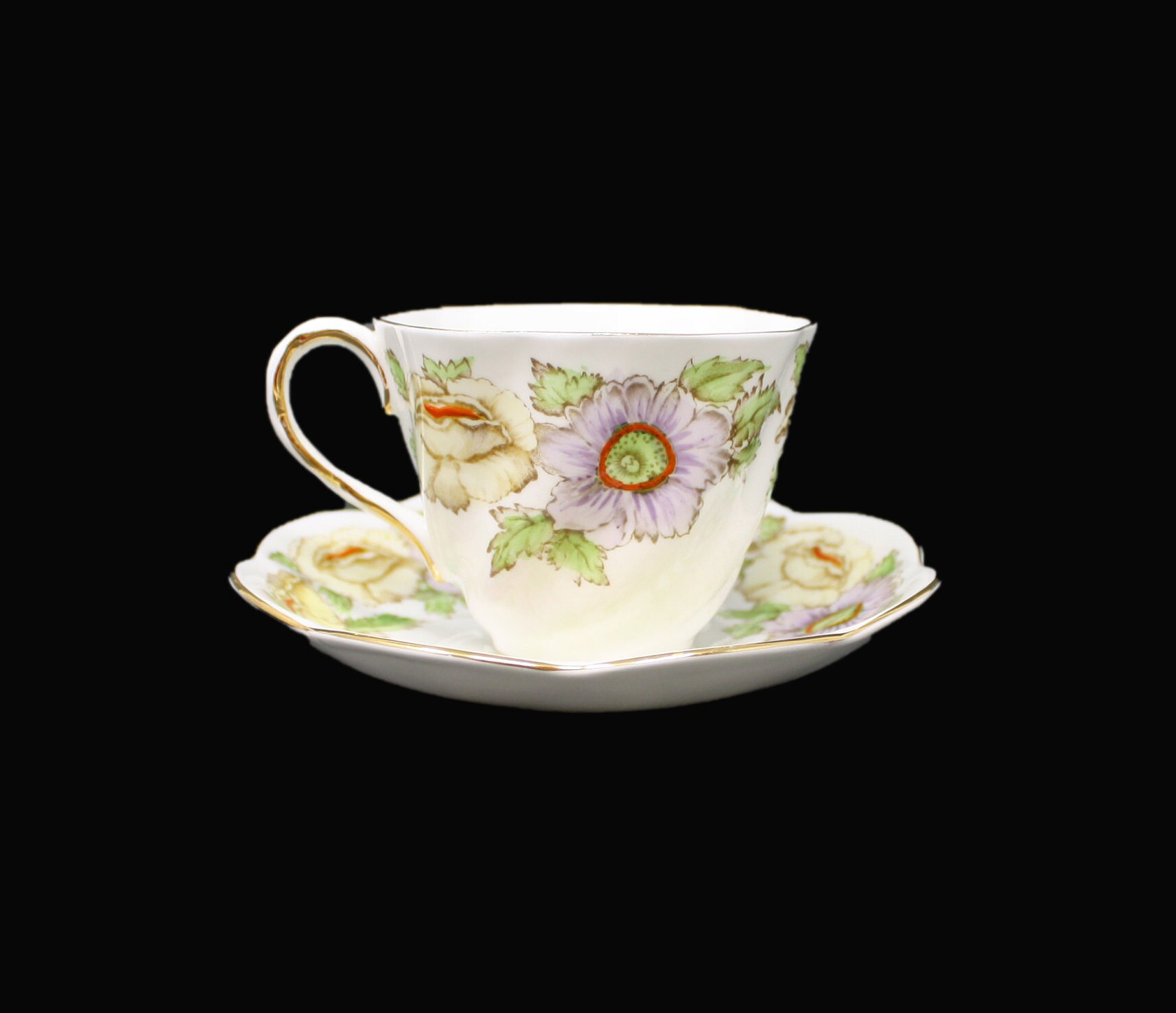 CLEARANCE Vintage SAUSBURY Tea Cup and Saucer Iceland Poppy Etsy