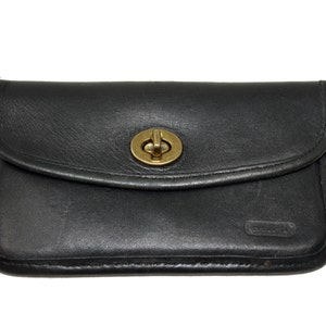 Coach, Bags, Coach Leather Small Wristlet Wallet In Black Turn Lock  Pocket