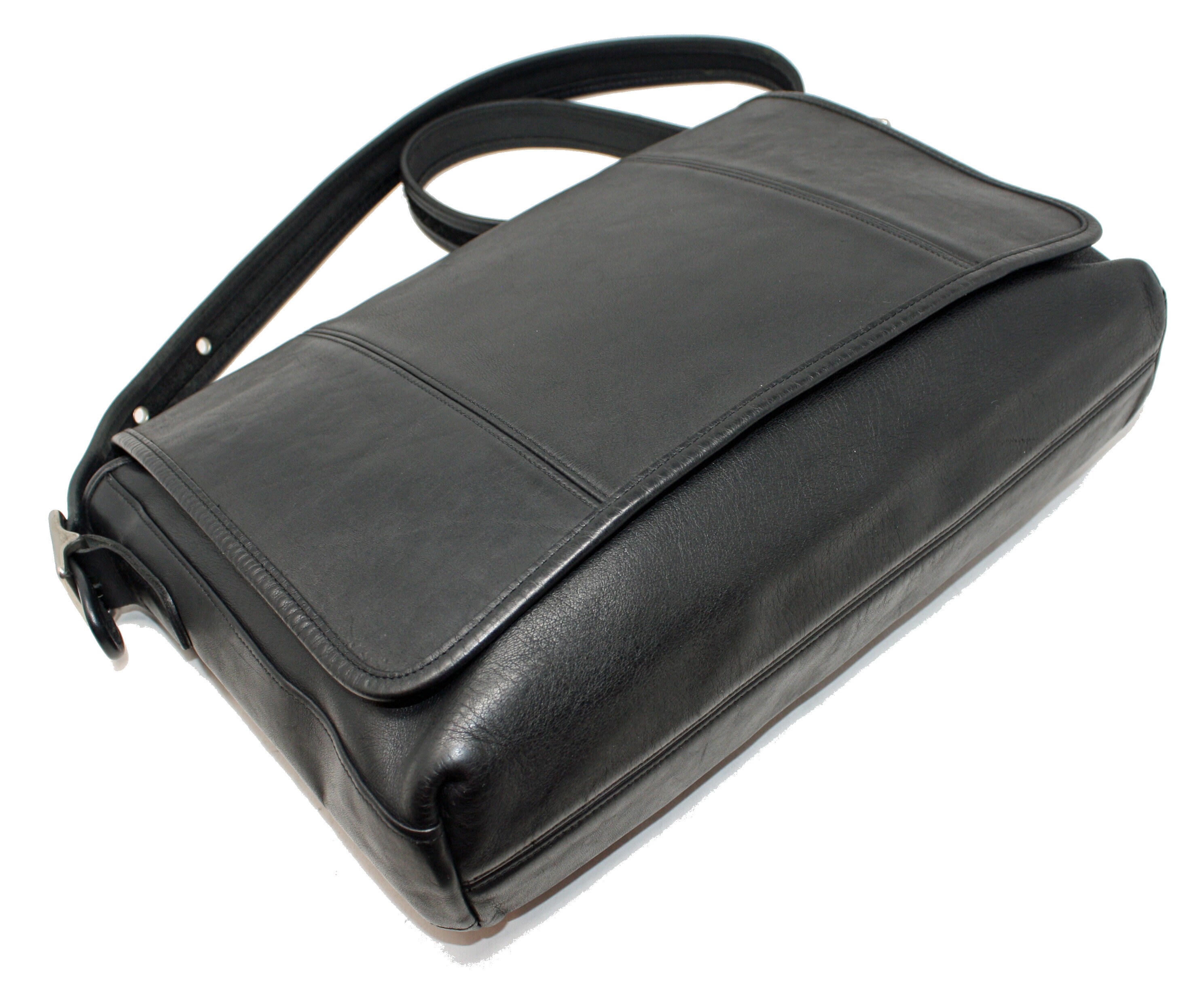 バッグ TYPE-G Coach Mail Messenger Style 9065 in Black Leather, UNISEX Laptop