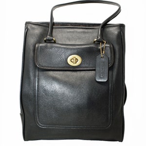 Coach Penelope Paper Bag Tote Style No. 9714 in Black Leather