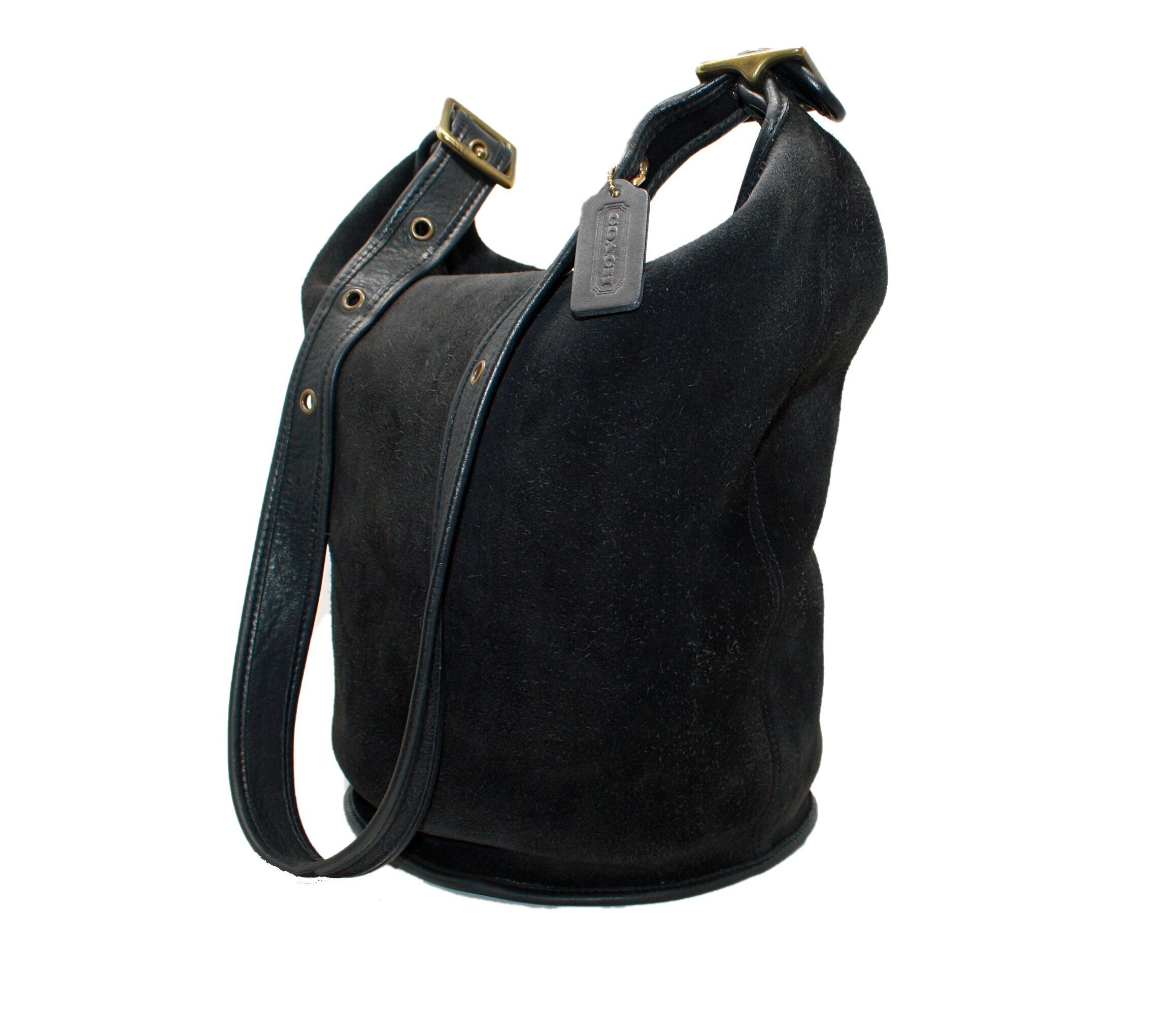 XL Coach Berkeley Duffel Style 9010 in Black Suede and XL Coach Berkeley Duffel Style 9010 in Black Suede and