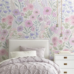 Papier peint amovible repositionnable à fleurs, papier peint en tissu autocollant, papier peint auto-adhésif floral, non toxique sans PVC, #617
