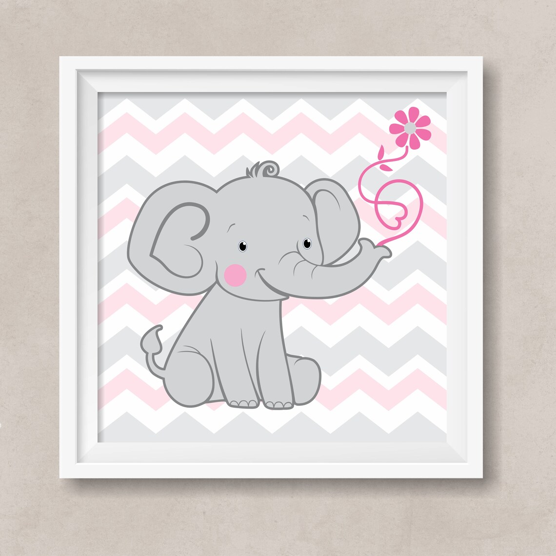 Elephant Printable Art Set for Kid's Room Nursery Wall - Etsy