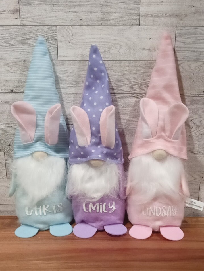Personalized Gnome Easter Bunny Custom Gnome Bunny Easter - Etsy