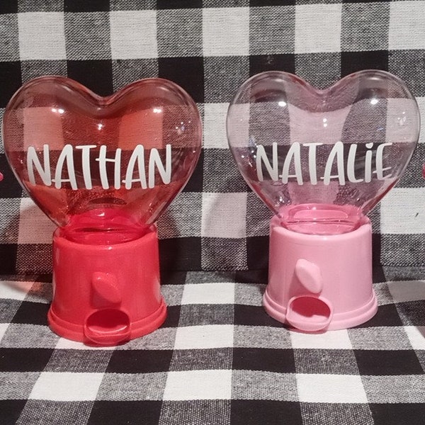 Personalized Valentine Candy Dispenser Etsy