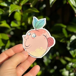 Cute Peach Sticker - Fruit Booty Series- Waterproof/UV Resistant Vinyl