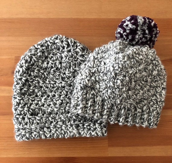 Women Crochet Hat Crochet Black and 