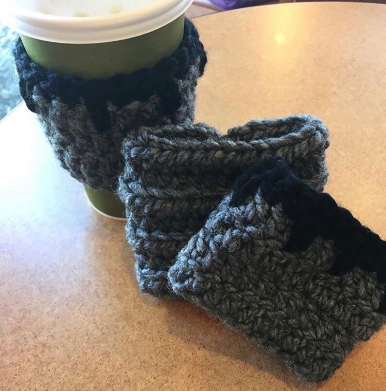 Handmade crochet reusable tea coffee cup cozy