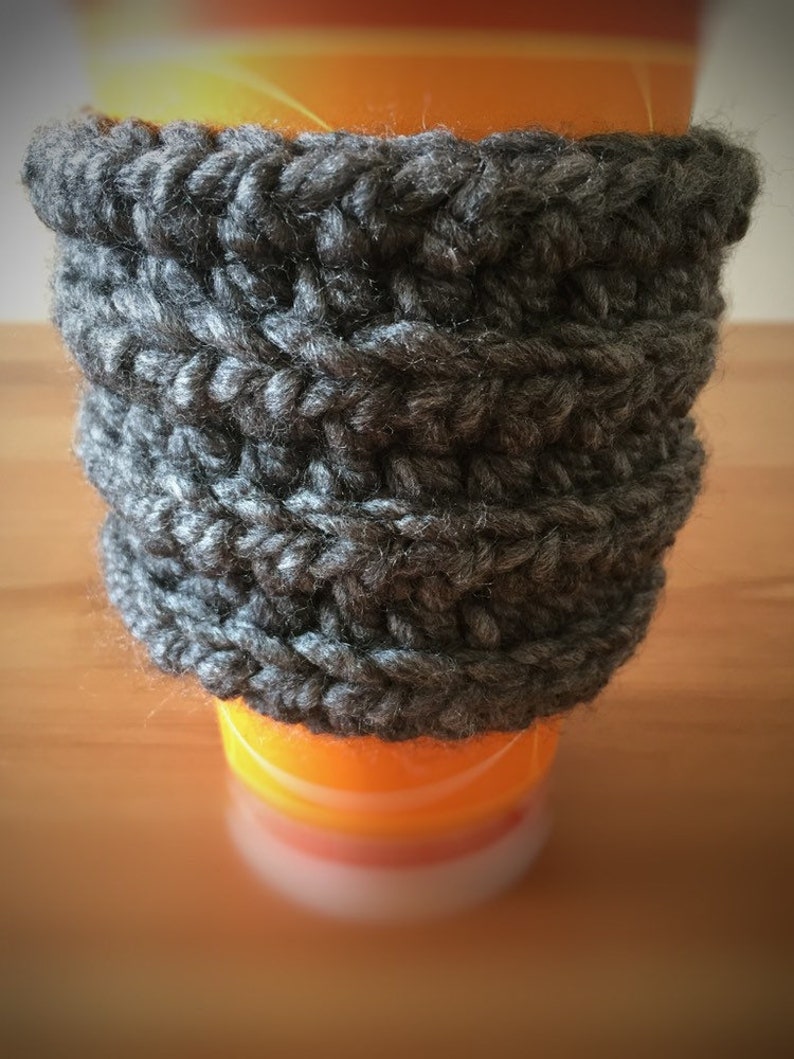 Handmade crochet reusable tea coffee cup cozy