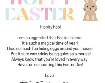 Carta del conejito de Pascua