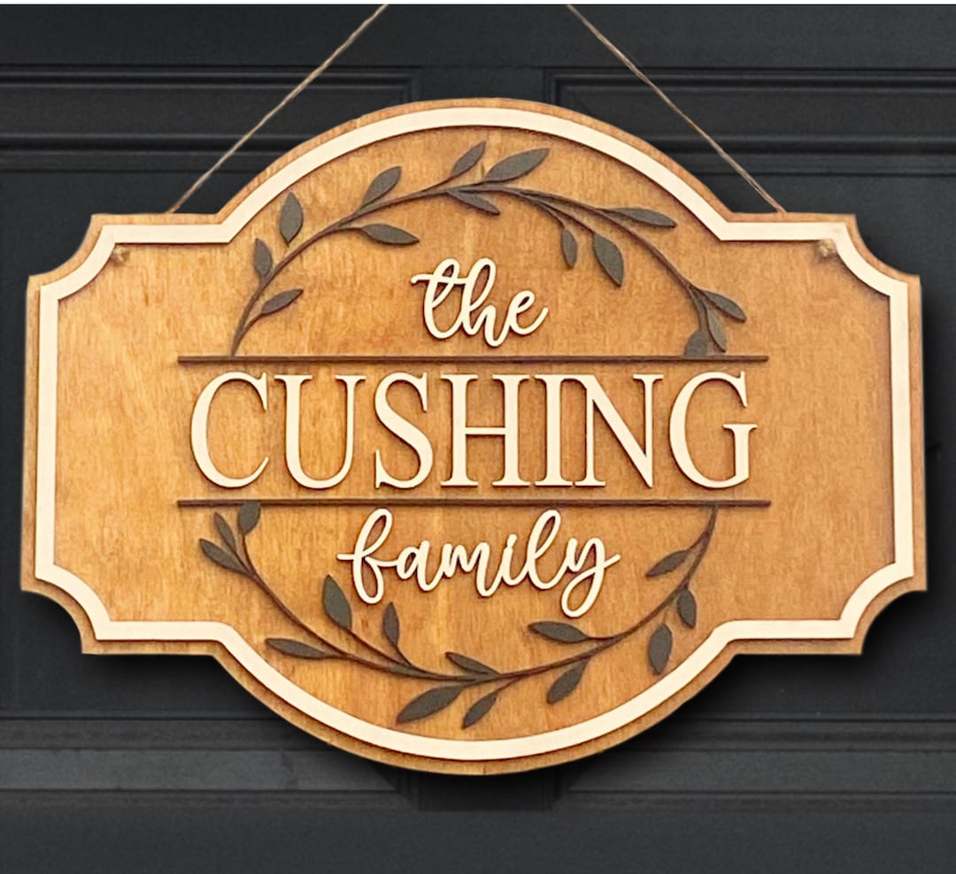 Family Name Door Hanger, Custom, Door Sign, Layered Wood, PS1 - Etsy