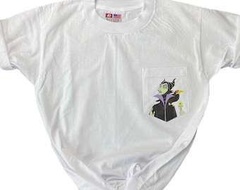 SALE! Disney Maleficent Sleeping Beauty Pocket Tshirt Unisex Mens Womens Disneyland Disneyworld Disney Vacation Disney Villain Shirt