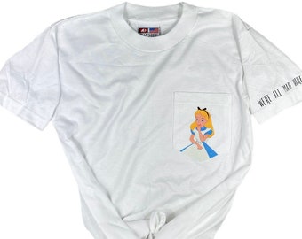 Disney Alice in Wonderland Pocket Tshirt Unisex Mens Womens Disneyland Disneyworld Disney Vacation Disney Shirt Princess Shirt