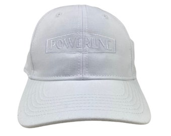 Powerline Baseball Cap White Adjustable Hat