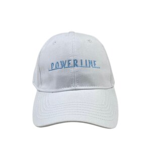 Powerline Baseball Cap White and Powder Blue Adjustable Hat