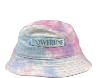 Powerline Bucket Hat Tie Dye Pink and Blue Pastel Cap