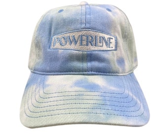 Powerline Dad Cap Tie Dye Blue and Green Pastel Adjustable Baseball Hat