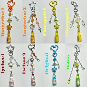 Ramune Soda Bottle Keychains ꩜