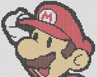 Mario Cross Stitch Pattern - INSTANT DOWNLOAD - #17-03-SM