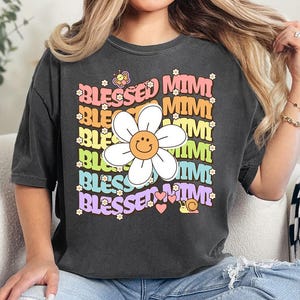 Blessed Mimi Shirt Comfort Colors, Retro Daisies Mimi T Shirt, New Mimi Tee, Mimi Gift, Mothers Day Gift