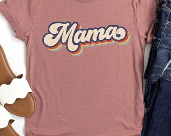 Retro Mama Shirt Unisex, Retro Mom Shirt, Vintage Mom Shirt, Rustic Mom Shirt, Mom Tees, Mom Gift, Mom Graphic Tees, Trendy Mom