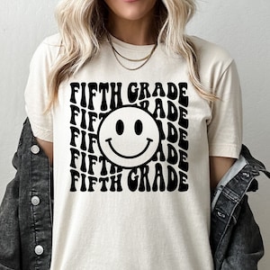 Fifth Grade Teacher Shirt, Retro Teacher T Shirt, 5th Grade Teacher Tee, Elementary School Teacher Gift, Teacher Outfit, Teacher T-Shirt