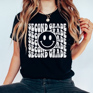 Retro Second Grade Teacher Shirt, 2nd Grade Teacher Shirt, Retro Teacher Shirt, Elementary School Teacher Gift, Gift for Teacher