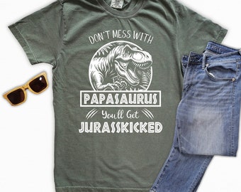 Grandpa Shirt Comfort Colors, Papa Shirt, Papasaurus Shirt, Papa Gift, Grandpa Gift, Papa T Shirt, Grandpa Tee, Fathers Day Shirt