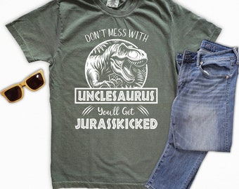 Uncle Shirt Comfort Colors, Unclesaurus Shirt, Uncle Birthday Gift, New Uncle Shirt, Dinosaur Uncle Tee, Funny Uncle T Shirt, Uncle Gift