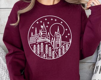 Vacation Shirt Sweatshirt Unisex, Castle Shirt, Fantasy Shirt, Nerd Shirt, Book Worm Shirt, Book Lover Gift, Wizard Shirt